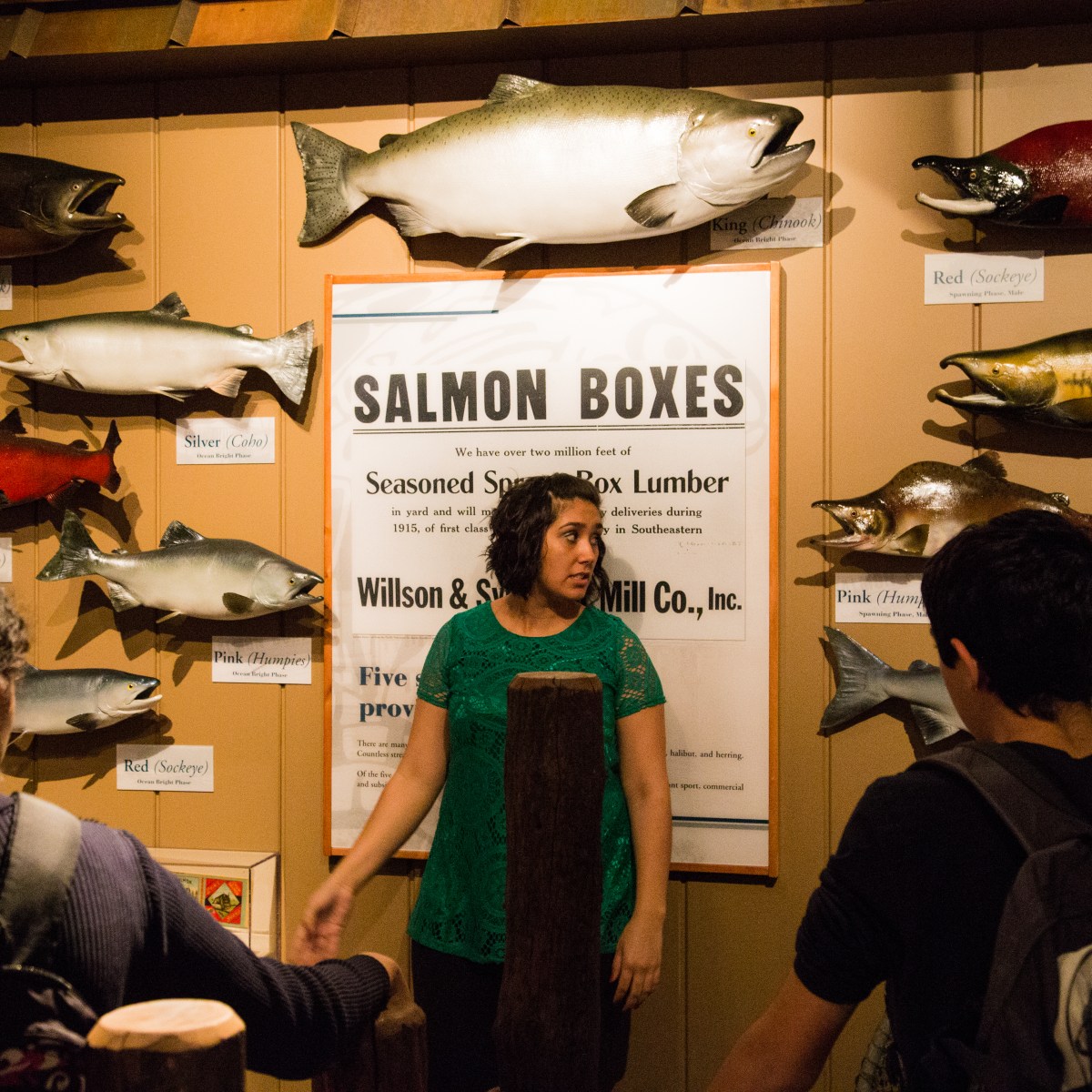 Fish on wall at museum